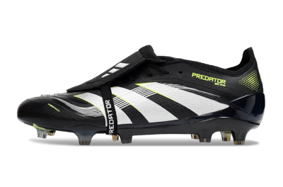 Adidas Predator 25 Elite Foldover Tongue FG Firm Ground Soccer Cleats - Black/White/Yellow