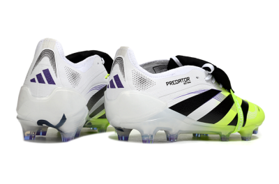 Adidas Predator 25 Elite Foldover Tongue FG Firm Ground Soccer Cleats - White/Yellow/Black