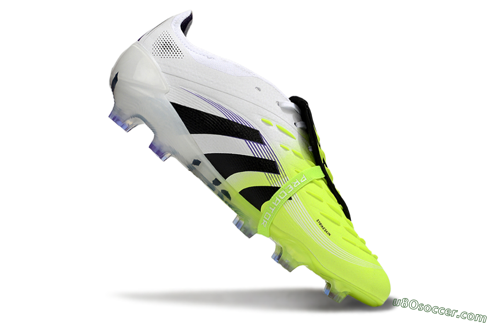 Adidas Predator 25 Elite Foldover Tongue FG Firm Ground Soccer Cleats - White/Yellow/Black 4
