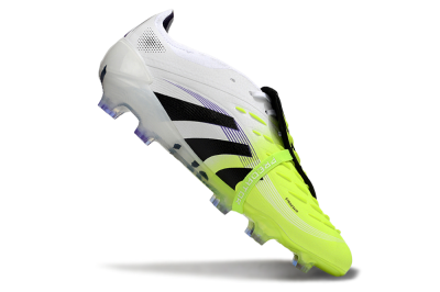 Adidas Predator 25 Elite Foldover Tongue FG Firm Ground Soccer Cleats - White/Yellow/Black