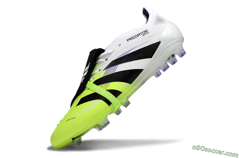 Adidas Predator 25 Elite Foldover Tongue FG Firm Ground Soccer Cleats - White/Yellow/Black 5