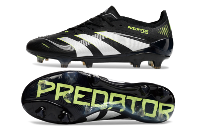 Adidas Predator 25 Elite FG Firm Ground Soccer Cleats - Black/White/Yellow