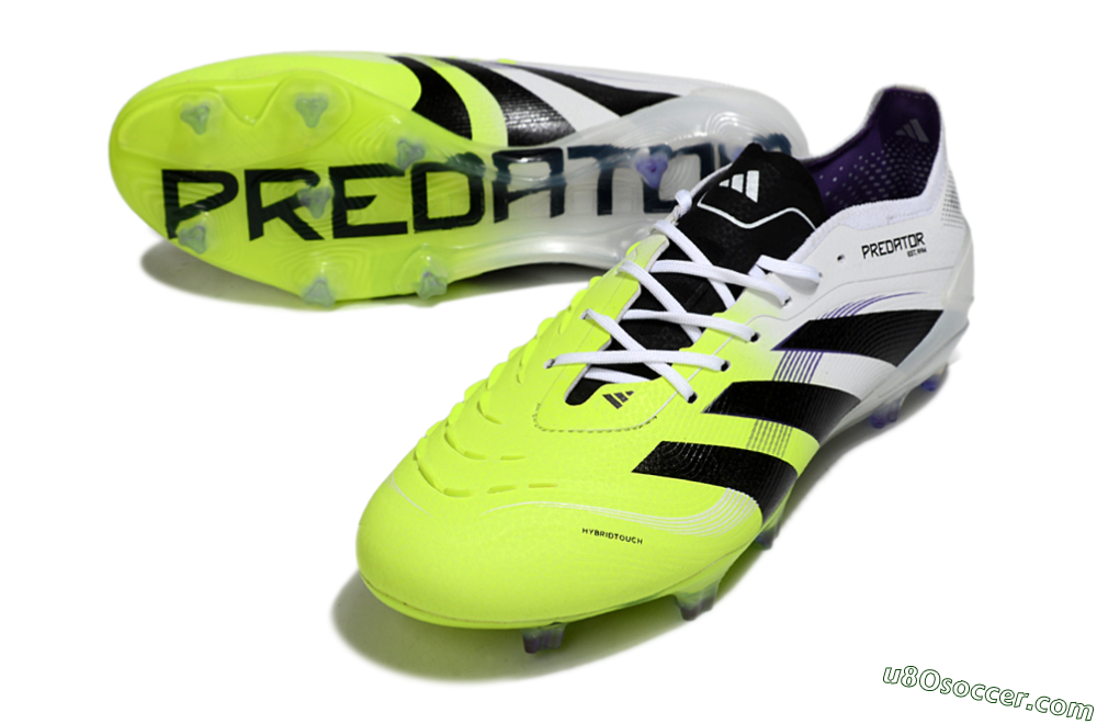 Adidas Predator 25 Elite FG Firm Ground Soccer Cleats - White/Yellow/Black 3
