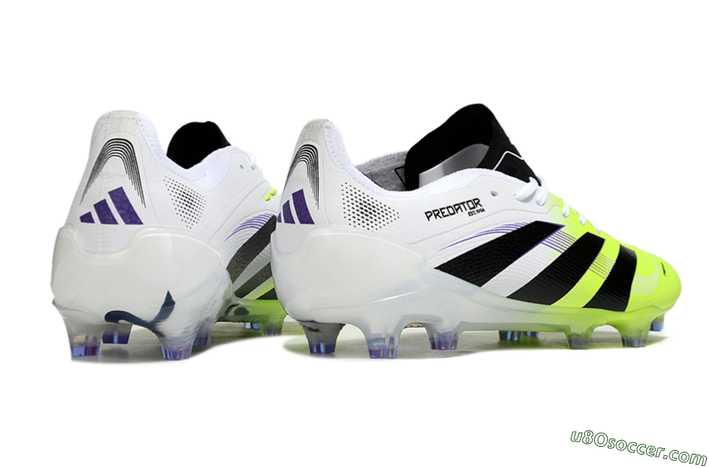 Adidas Predator 25 Elite FG Firm Ground Soccer Cleats - White/Yellow/Black 6