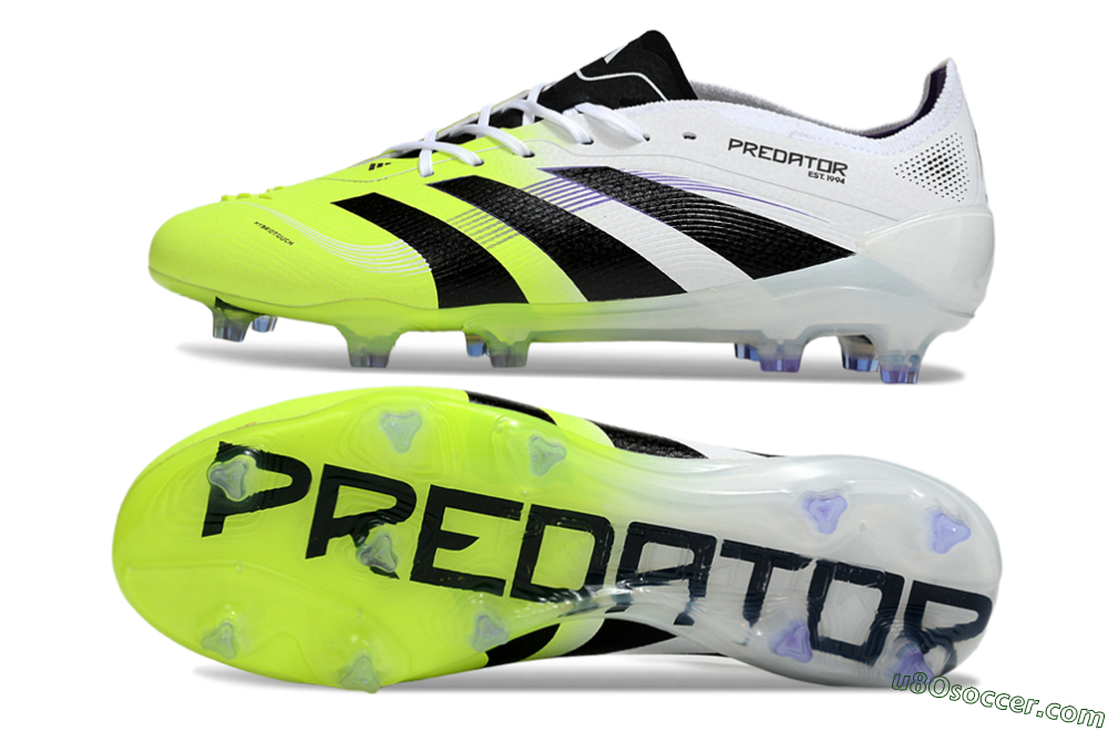 Adidas Predator 25 Elite FG Firm Ground Soccer Cleats - White/Yellow/Black 0