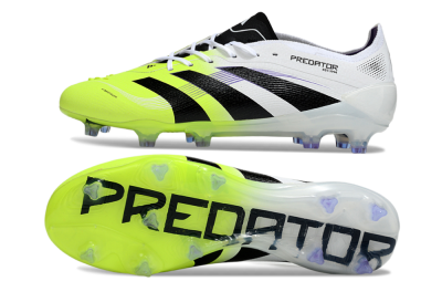 Adidas Predator 25 Elite FG Firm Ground Soccer Cleats - White/Yellow/Black