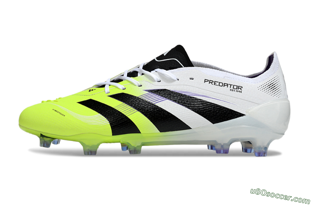 Adidas Predator 25 Elite FG Firm Ground Soccer Cleats - White/Yellow/Black 2