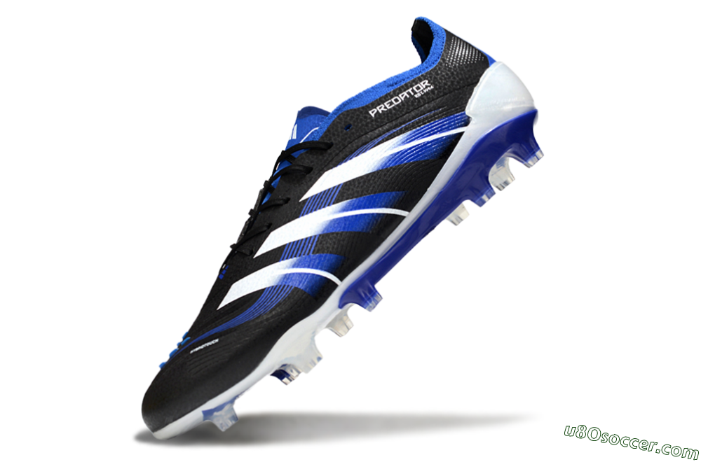 Adidas Predator 25 Elite FG Firm Ground Soccer Cleats - Black/White/Blue 5