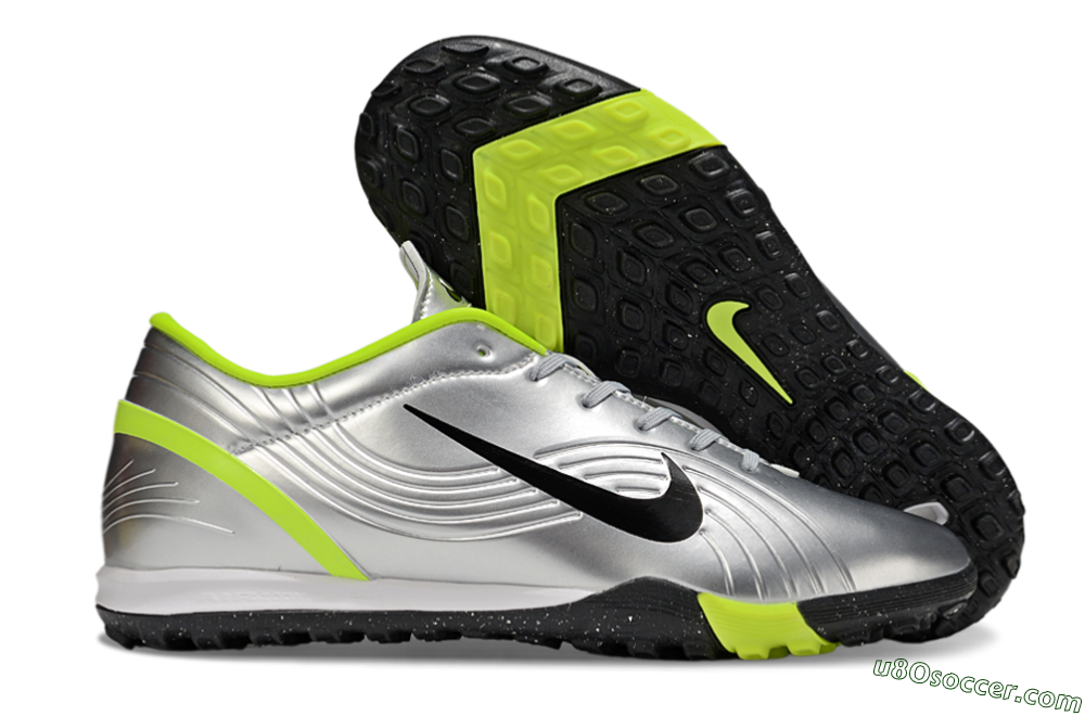 Nike Air Zoom Mercurial Vapor 16 Academy TF Artificial Turf Soccer Shoes - Silver/Black/Yellow 1