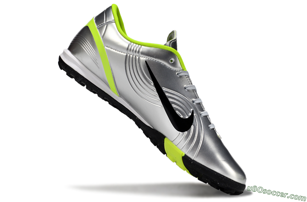 Nike Air Zoom Mercurial Vapor 16 Academy TF Artificial Turf Soccer Shoes - Silver/Black/Yellow 4