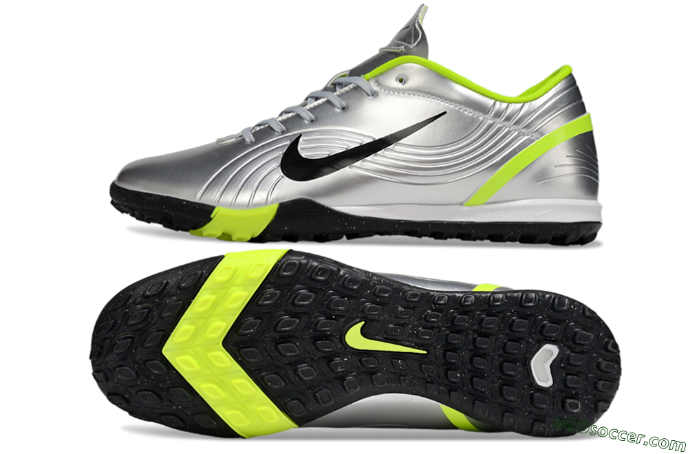 Nike Air Zoom Mercurial Vapor 16 Academy TF Artificial Turf Soccer Shoes - Silver/Black/Yellow 0