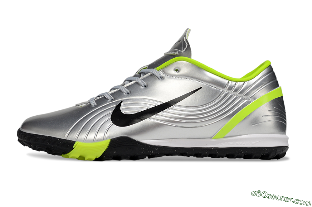Nike Air Zoom Mercurial Vapor 16 Academy TF Artificial Turf Soccer Shoes - Silver/Black/Yellow 2