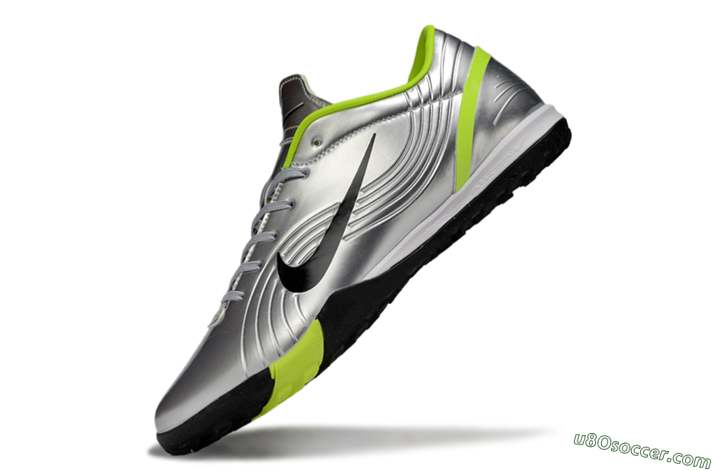 Nike Air Zoom Mercurial Vapor 16 Academy TF Artificial Turf Soccer Shoes - Silver/Black/Yellow 5