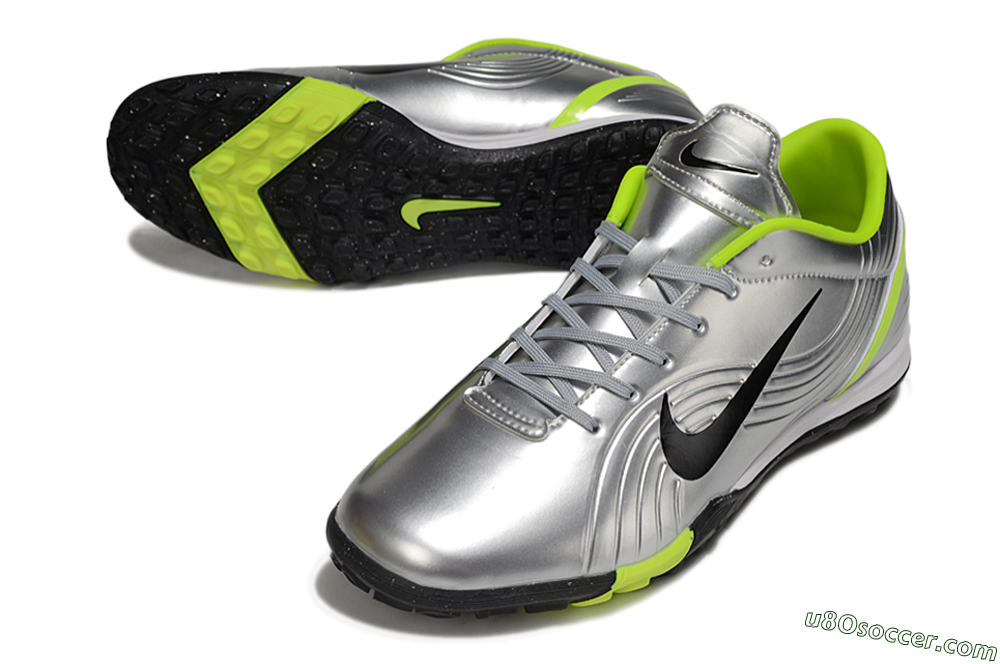 Nike Air Zoom Mercurial Vapor 16 Academy TF Artificial Turf Soccer Shoes - Silver/Black/Yellow 3
