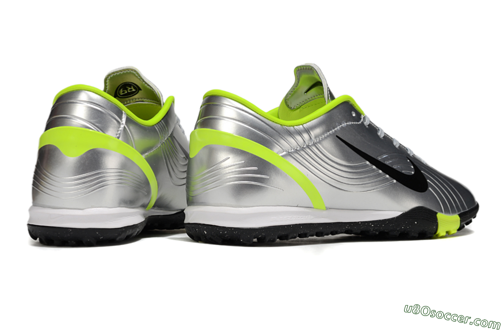 Nike Air Zoom Mercurial Vapor 16 Academy TF Artificial Turf Soccer Shoes - Silver/Black/Yellow 6