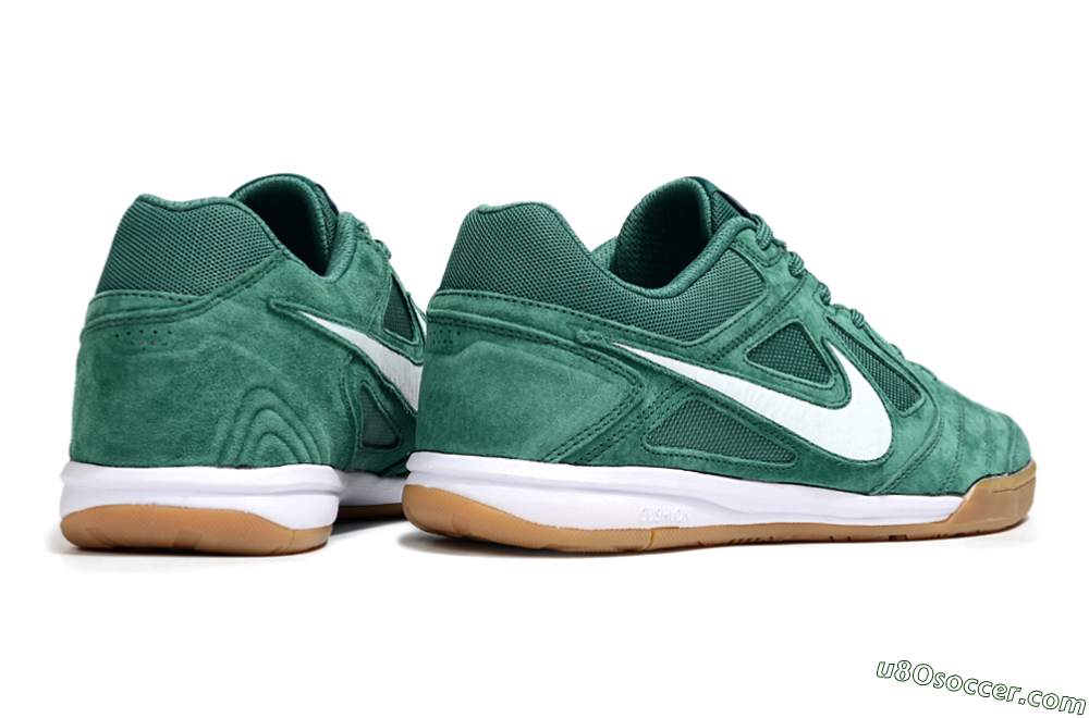 Nike Lunar Gato 2 IC Indoor & Futsal Soccer Shoes - Green/White/Brown 6