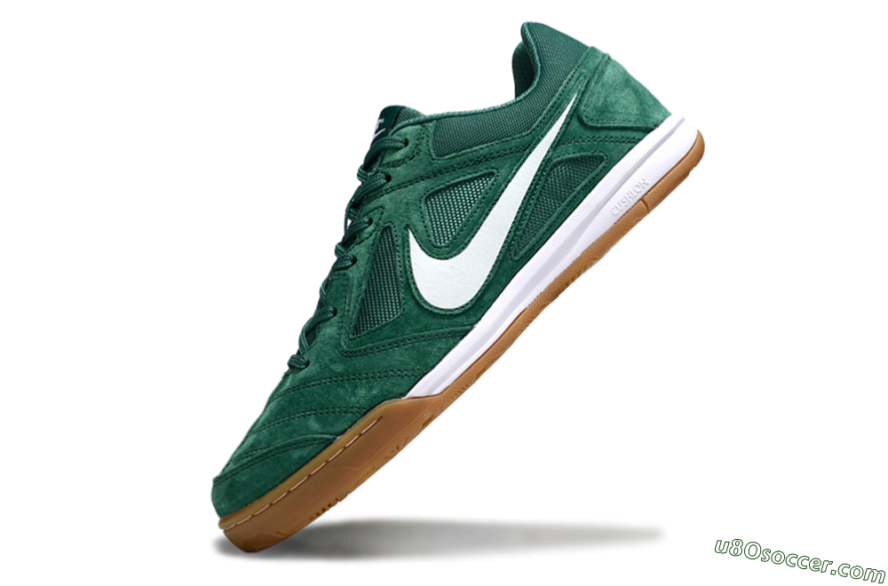 Nike Lunar Gato 2 IC Indoor & Futsal Soccer Shoes - Green/White/Brown 5