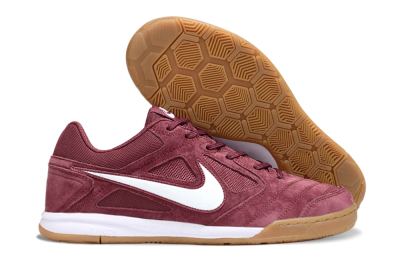Nike Lunar Gato 2 IC Indoor & Futsal Soccer Shoes - Red/White/Brown