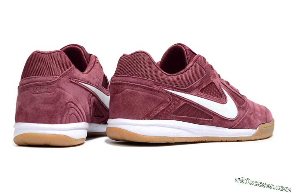 Nike Lunar Gato 2 IC Indoor & Futsal Soccer Shoes - Red/White/Brown 6