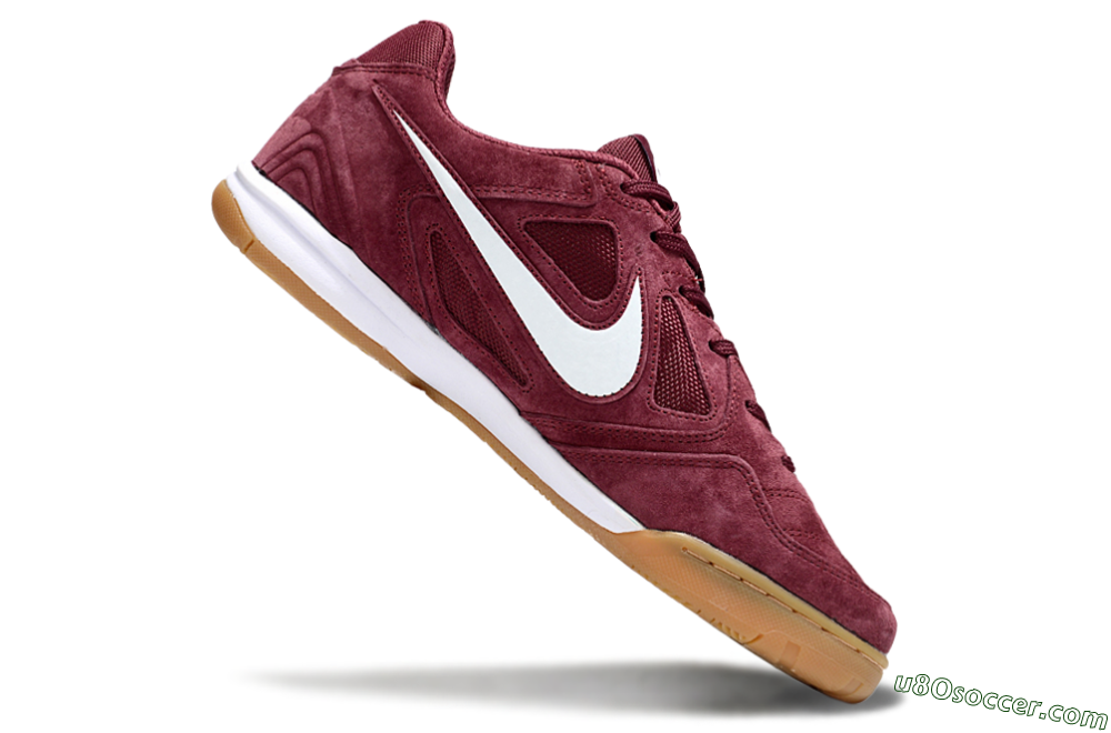 Nike Lunar Gato 2 IC Indoor & Futsal Soccer Shoes - Red/White/Brown 4