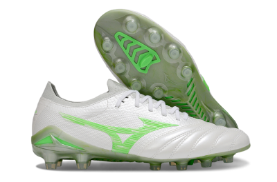 Mizuno Morelia Neo 4 Bate FG Firm Ground Soccer Cleats - White/Yellow