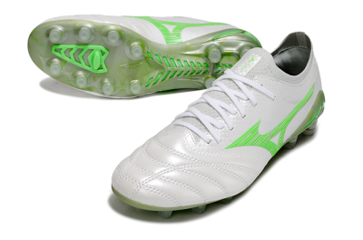 Mizuno Morelia Neo 4 Bate FG Firm Ground Soccer Cleats - White/Yellow