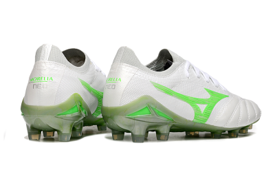 Mizuno Morelia Neo 4 Bate FG Firm Ground Soccer Cleats - White/Yellow
