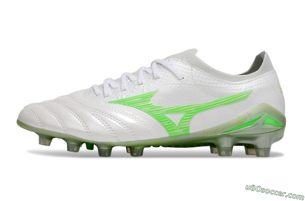 Mizuno Morelia Neo 4 Bate FG Firm Ground Soccer Cleats - White/Yellow 2