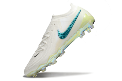 Nike Phantom GX 2 Elite AG Artificial Grass Soccer Cleats - Beige/Blue/Gold