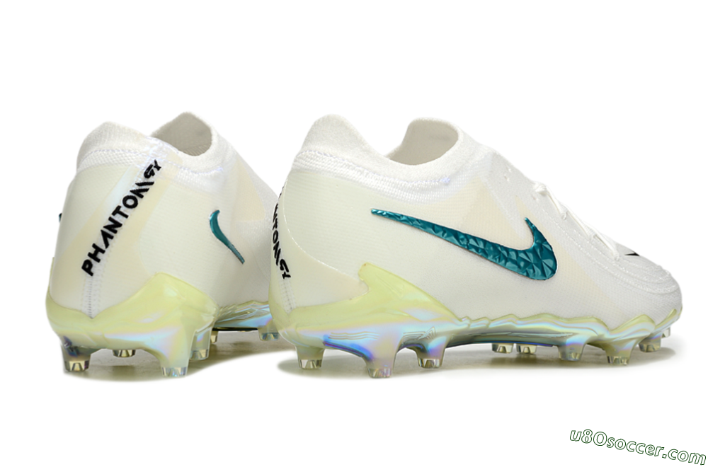 Nike Phantom GX 2 Elite AG Artificial Grass Soccer Cleats - Beige/Blue/Gold 6