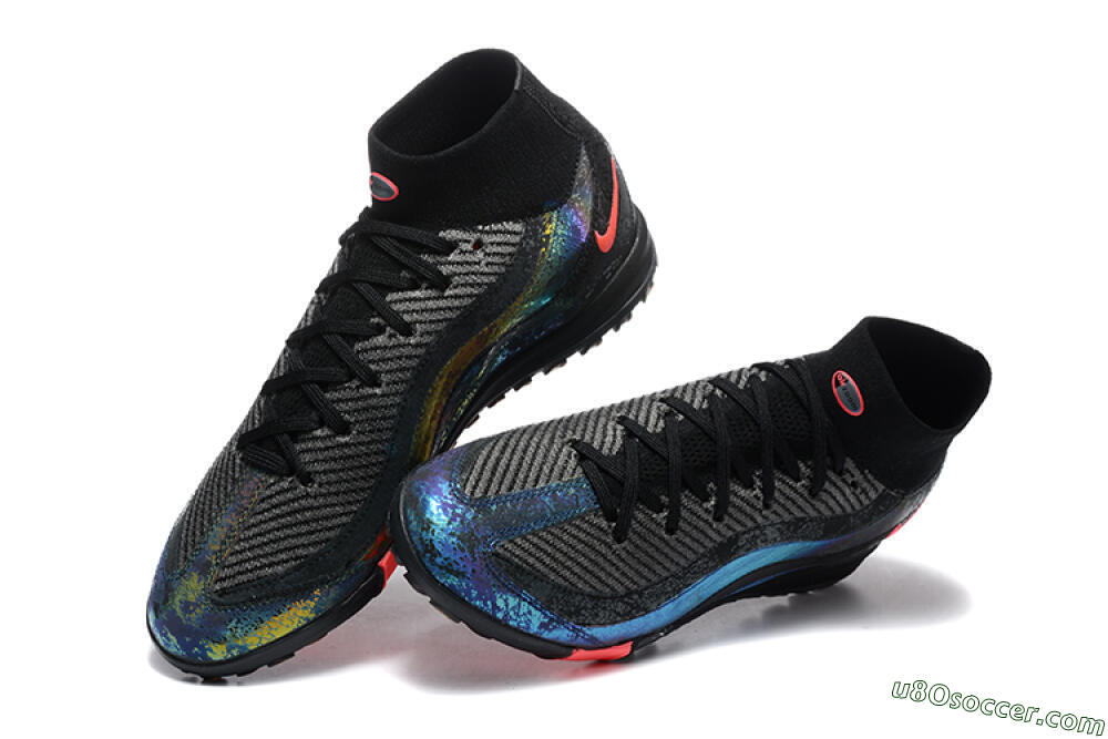 Nike Air Zoom Mercurial Superfly 10 Elite TF Artificial Turf Soccer Shoes - Black/Grey/Pink 6
