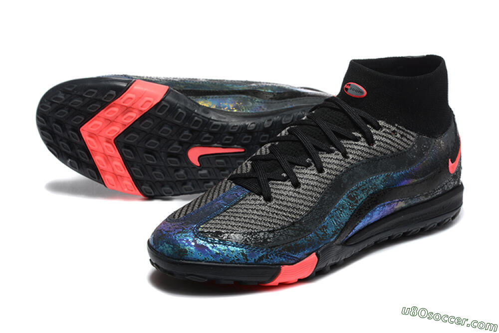 Nike Air Zoom Mercurial Superfly 10 Elite TF Artificial Turf Soccer Shoes - Black/Grey/Pink 3