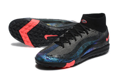 Nike Air Zoom Mercurial Superfly 10 Elite TF Artificial Turf Soccer Shoes - Black/Grey/Pink