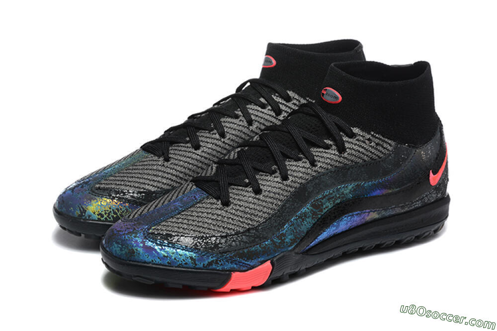 Nike Air Zoom Mercurial Superfly 10 Elite TF Artificial Turf Soccer Shoes - Black/Grey/Pink 5