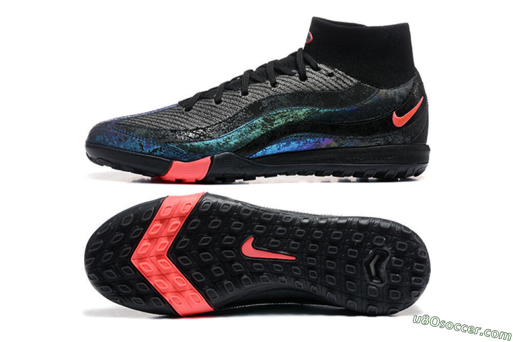 Nike Air Zoom Mercurial Superfly 10 Elite TF Artificial Turf Soccer Shoes - Black/Grey/Pink 0