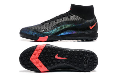 Nike Air Zoom Mercurial Superfly 10 Elite TF Artificial Turf Soccer Shoes - Black/Grey/Pink