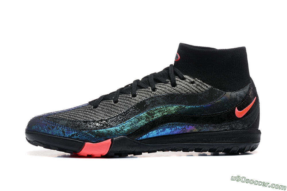 Nike Air Zoom Mercurial Superfly 10 Elite TF Artificial Turf Soccer Shoes - Black/Grey/Pink 2