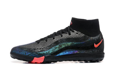 Nike Air Zoom Mercurial Superfly 10 Elite TF Artificial Turf Soccer Shoes - Black/Grey/Pink