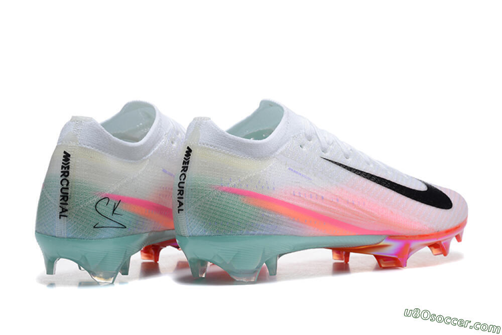 Nike Air Zoom Mercurial Vapor 16 Elite FG Firm Ground Soccer Cleats - White/Black/Pink 9
