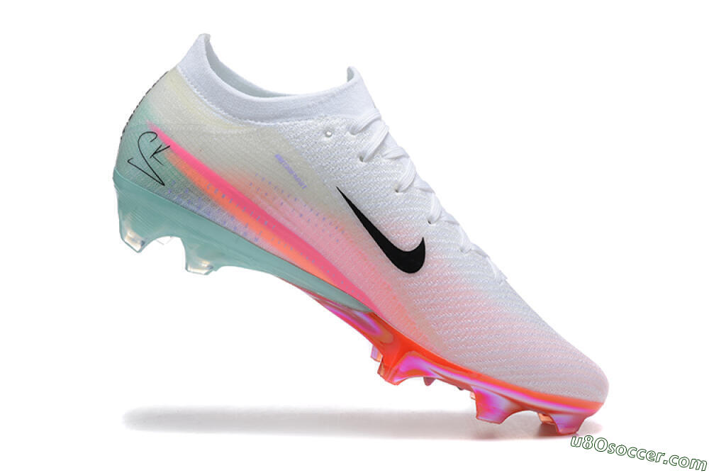Nike Air Zoom Mercurial Vapor 16 Elite FG Firm Ground Soccer Cleats - White/Black/Pink 7