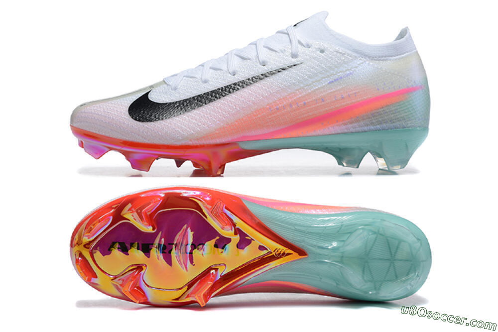 Nike Air Zoom Mercurial Vapor 16 Elite FG Firm Ground Soccer Cleats - White/Black/Pink 0