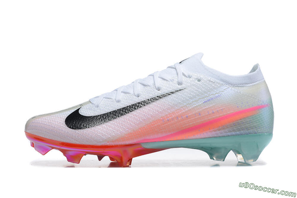 Nike Air Zoom Mercurial Vapor 16 Elite FG Firm Ground Soccer Cleats - White/Black/Pink 2