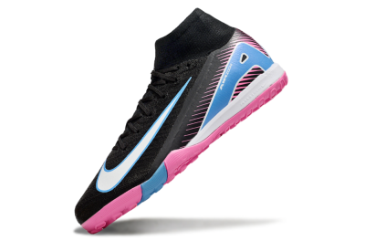Nike Air Zoom Mercurial Superfly 10 Elite TF Artificial Turf Soccer Shoes - Black/White/Blue/Pink