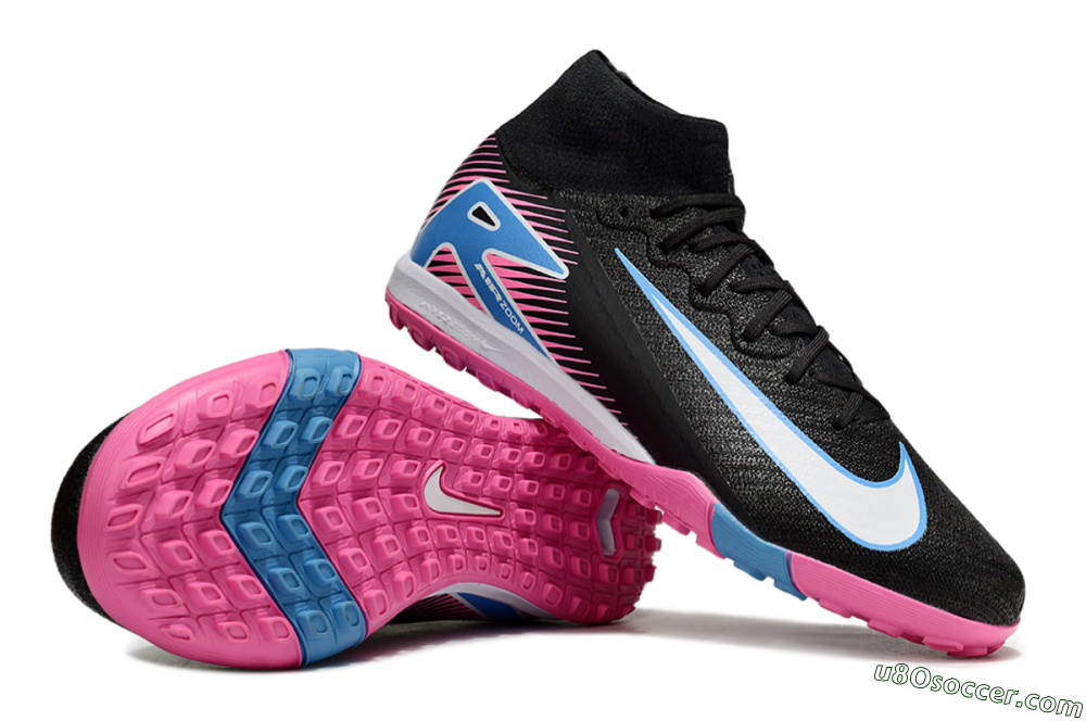 Nike Air Zoom Mercurial Superfly 10 Elite TF Artificial Turf Soccer Shoes - Black/White/Blue/Pink 0