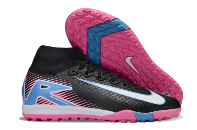 Nike Air Zoom Mercurial Superfly 10 Elite TF Artificial Turf Soccer Shoes - Black/White/Blue/Pink