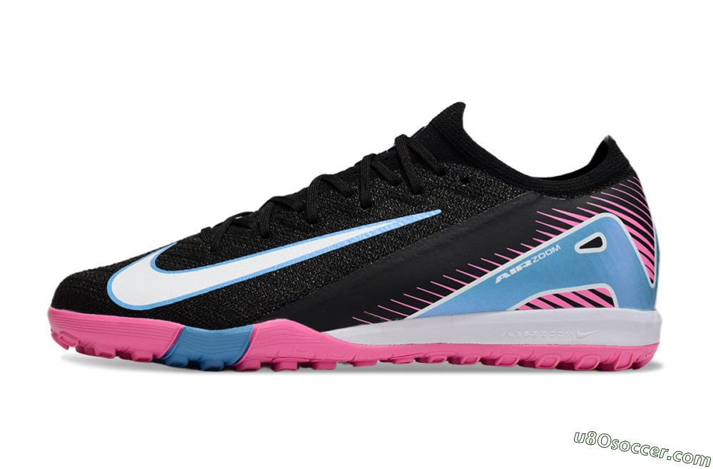 Nike Air Zoom Mercurial Vapor 16 Elite TF Artificial Turf Soccer Shoes - Black/White/Jade 2