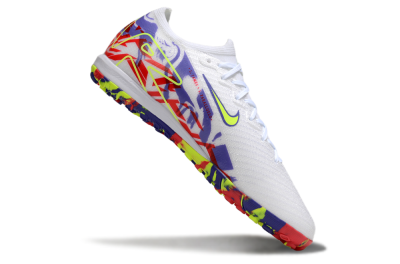 Nike Air Zoom Mercurial Vapor 16 Elite TF Artificial Turf Soccer Shoes - White/Yellow/Purple/Red