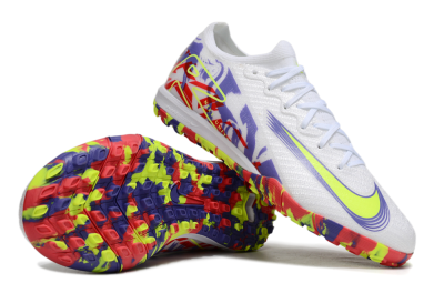 Nike Air Zoom Mercurial Vapor 16 Elite TF Artificial Turf Soccer Shoes - White/Yellow/Purple/Red