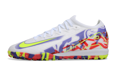Nike Air Zoom Mercurial Vapor 16 Elite TF Artificial Turf Soccer Shoes - White/Yellow/Purple/Red
