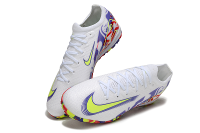 Nike Air Zoom Mercurial Vapor 16 Elite TF Artificial Turf Soccer Shoes - White/Yellow/Purple/Red